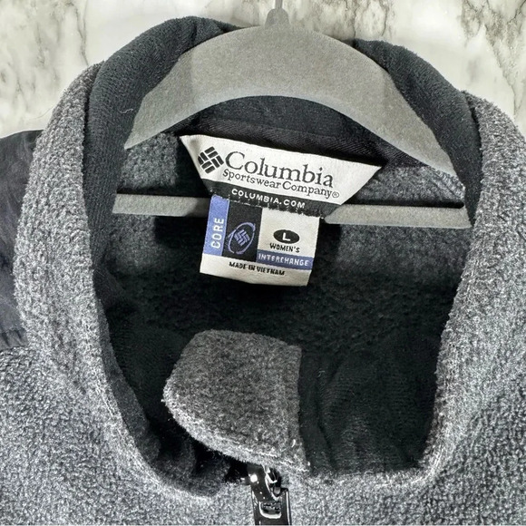 Columbia Vertex Core Interchange Women’s Fleece Jacket Large Gray Black Outdoors - Picture 6 of 8